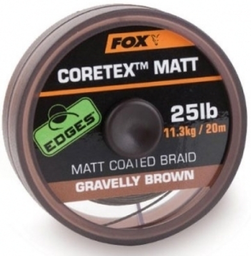 Поводковый материал Fox Edges Coretex Matt 25lb 20м Gravelly Brown
