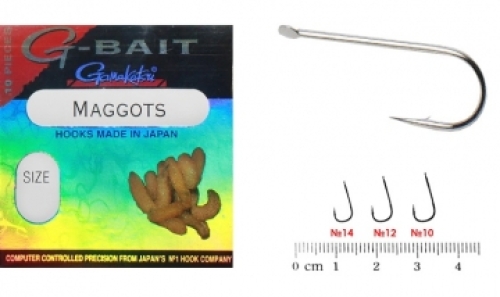 Крючки Gamakatsu G-Bait Maggots Nickel size 10