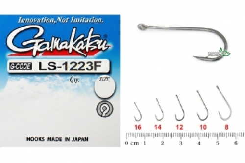 Крючки Gamakatsu LS-1223F N/L Black size 8