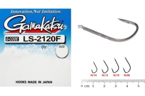 Крючки Gamakatsu LS-2120F N/L Black size 8