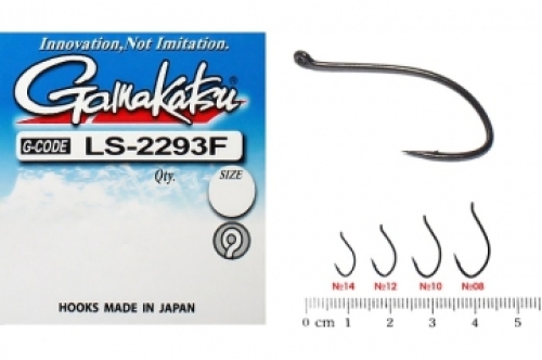 Крючки Gamakatsu LS-2293F Black Ring Eye - №12 (11шт/уп)