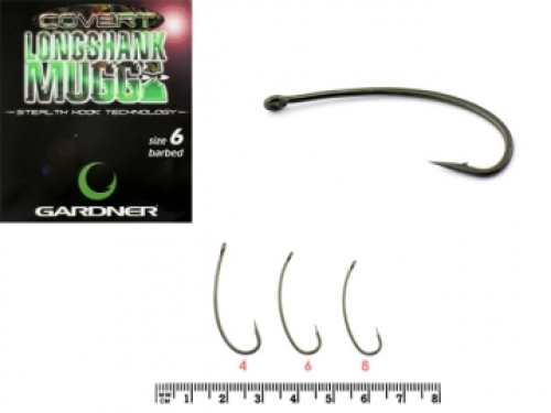 Крючки Gardner Covert LongShank Mugga Hooks size 4
