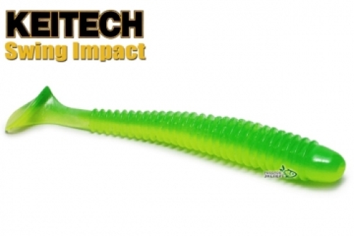 Силикон Keitech Swing Impact 2,5" - ea#11 Lime Chartreuse Glow