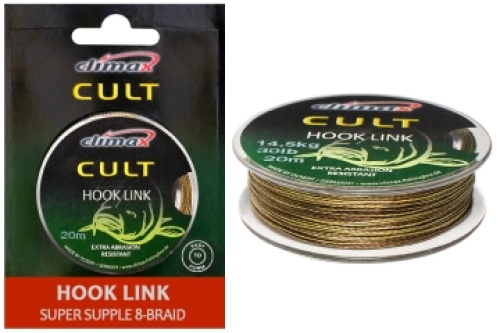 Поводковый материал Climax Cult Hook Link 20м 20lb Algae
