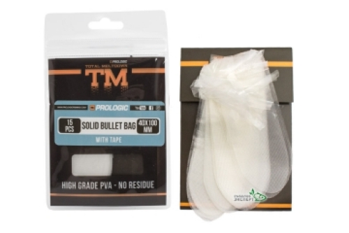 ПВА пакеты Prologic TM PVA Solid Bullet Bag с ниткой 40x100мм (15шт/уп)