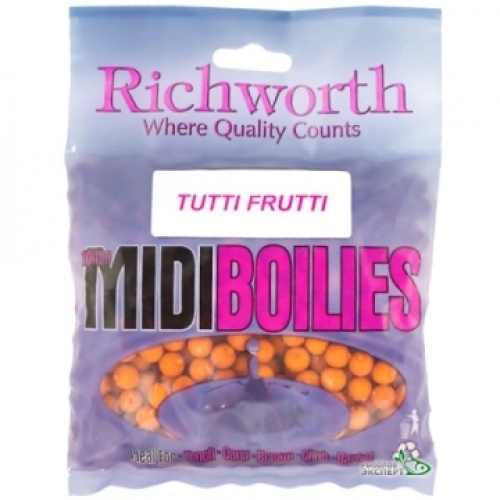 Бойли Richworth Midi Boilies Ø10мм 225г Tutti Frutti