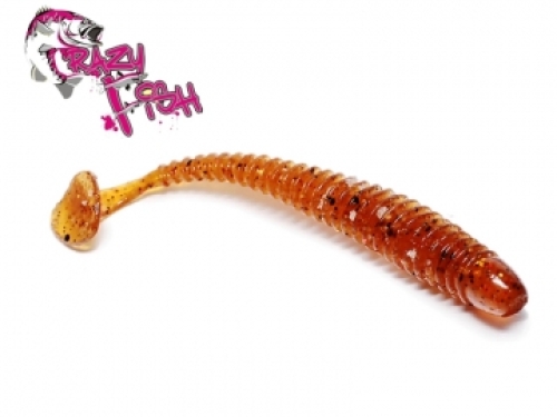 Силикон Crazy Fish Vibro Worm 7.5см col.32 Dark Beer-креветка