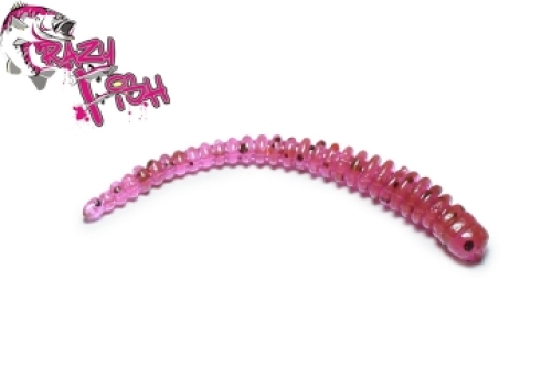 Силикон Crazy Fish Cruel Leech 5.5см col.12 Ultraviolet-анис