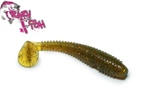 Силикон Crazy Fish Vibro Fat 7.1см col.01 Olive-анис
