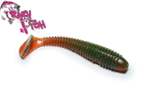 Силікон Crazy Fish Vibro Fat 7.1см col.14 UV Motor Oil-Аніс