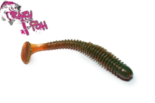 Силікон Crazy Fish Vibro Worm 8.5см col.10 Motor Oil