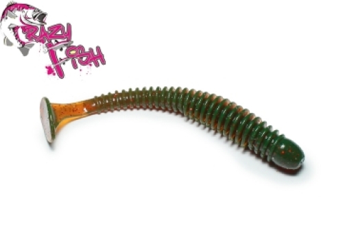 Силікон Crazy Fish Vibro Worm 8.5см col.14 UV Motor Oil