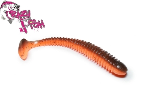 Силікон Crazy Fish Vibro Worm плаваючий 8.5см col.8D Апельсинова Кава