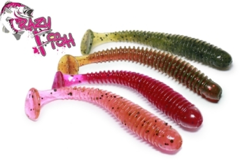 Силікон Crazy Fish Vibro Worm 8.5см