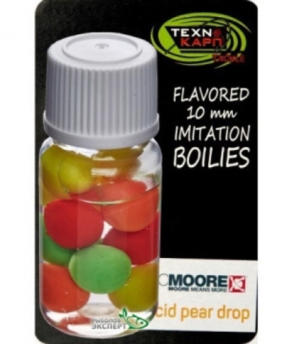 Насадка силиконовая Technocarp Flavored Imitation Boilies 10мм - Acid Pear Drop CC Moore