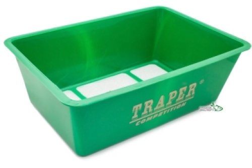 Емкость Traper для прикормки с ситом 33 x 22 см зеленая
