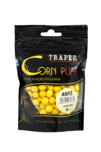 Вулканизированная кукуруза Traper Corn Puff 8мм 20г Анис