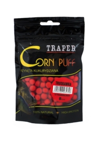 Вулканизированная кукуруза Traper Corn Puff 8мм 20г Клубника