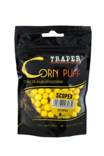 Вулканизированная кукуруза Traper Corn Puff 8мм 20г Скопекс