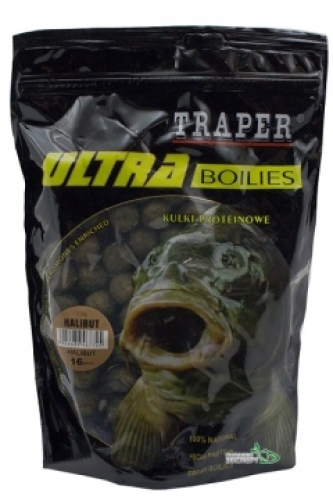 Бойлы Traper Ultra Boilies протеиновые 0,5кг 16мм Halibut