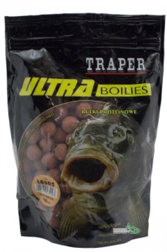 Бойлы Traper Ultra Boilies протеиновые 0,5кг 16мм Salmon (Лосось)
