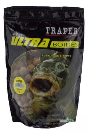 Бойлы Traper Ultra Boilies протеиновые 1кг 16мм Scopex
