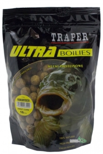 Бойли Traper Ultra Boilies протеїнові 1кг 16мм Corn (Кукурудза)