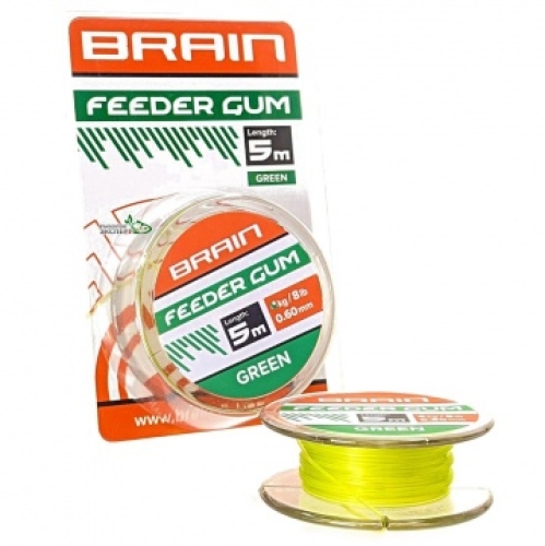 Амортизуюча гума Brain Feeder Gum 5м 0,8мм 6кг зелена