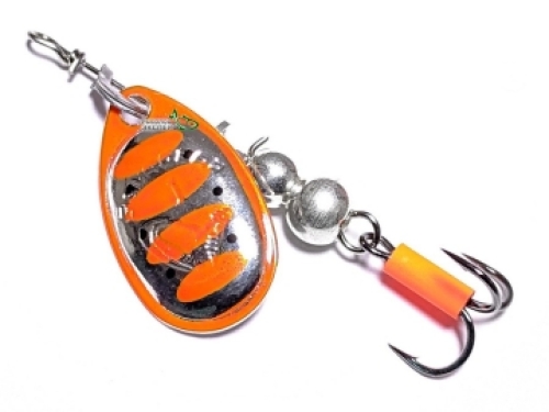 Блесна Savage Gear Rotex Spinner 1, 3,5г 04 Fluo Orange & Silver