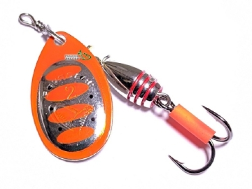 Блесна Savage Gear Rotex Spinner #2, 5,5г 04 Fluo Orange, Silver