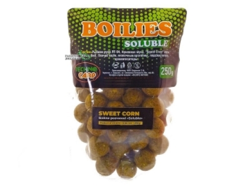 Бойли Technocarp Soluble Boilies - Sweet Corn 20мм 250г