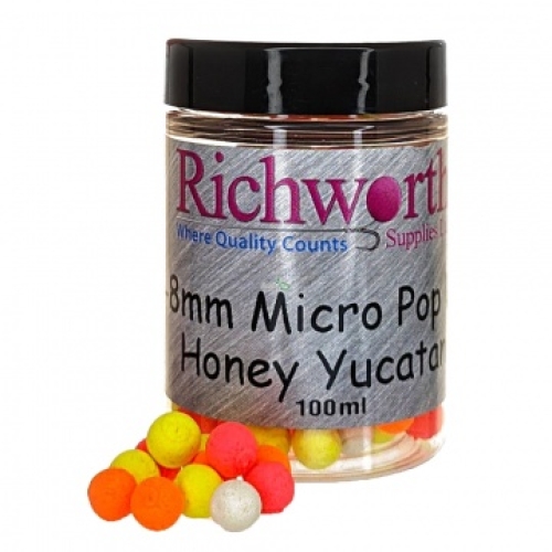 Бойлы Richworth Micro Pop Ups 6-8мм Honey Yucatan