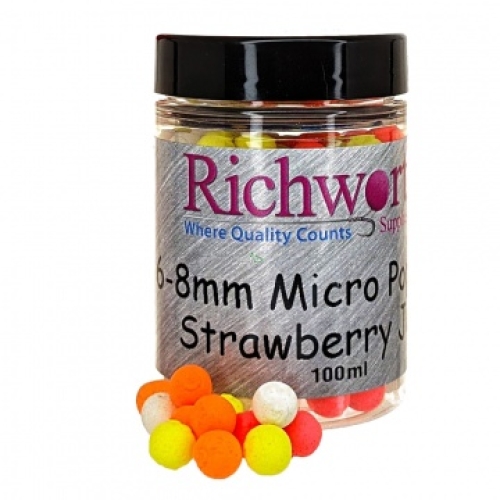 Бойлы Richworth Micro Pop Ups 6-8мм Strawberry Jam