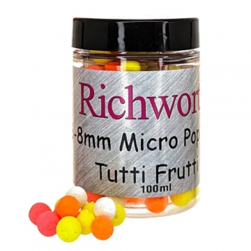 Бойли Richworth Micro Pop Ups 6-8мм Tutti Frutti