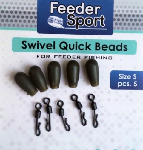 Быстросъемная фидерная бусинка Feeder Sport Swivel Quick Beads S (5шт/уп)