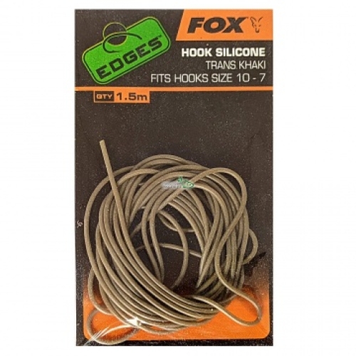 Кембрик для крючков Fox Edges hook silicone № 10-7 trans khaki 1,5м (CAC567)