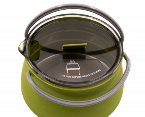 Чайник Tramp силиконовый с металлическим дном 1,0л olive (TRC-125-olive)