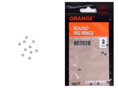 Кільце Orange Carp Round Rig Rings matt black 3мм (10шт/уп)