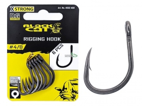 Крючки Black Cat Rigging Hook DG coating №4/0 (6шт/уп)