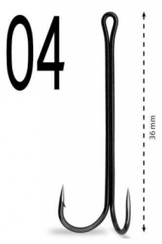 Двойник Gurza Double Hook X - Long Shank K-1506 №04
