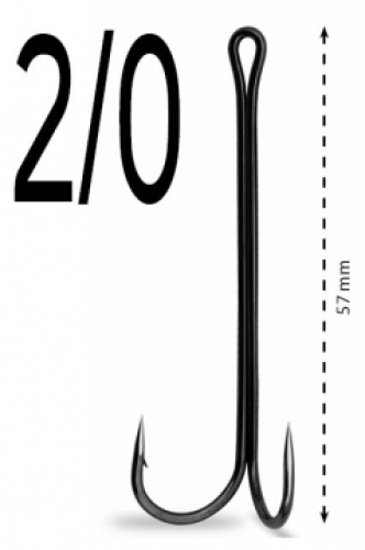 Двойник Gurza Double Hook X - Long Shank K-1506 №2/0