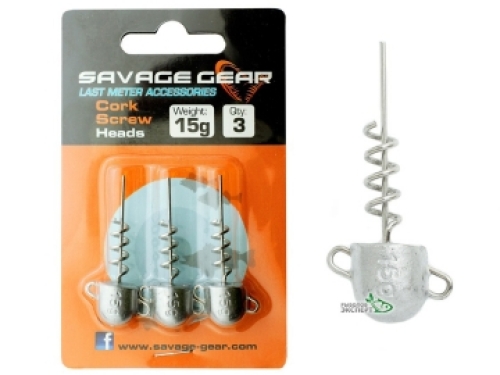 Джиг-головка Savage Gear Cork Screw Heads 15г