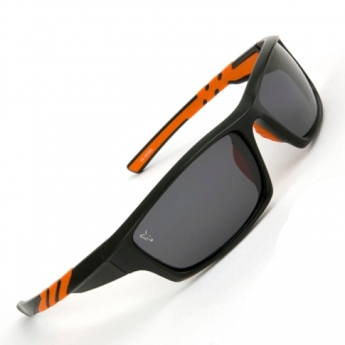 Очки Fox Sunglasses black-orange wraps/ grey lense с футляром (CSN039)