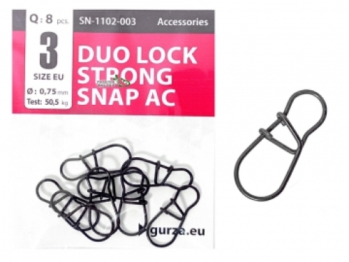 Застежка Gurza Duo Lock Strong Snap AC №3, 8шт/уп