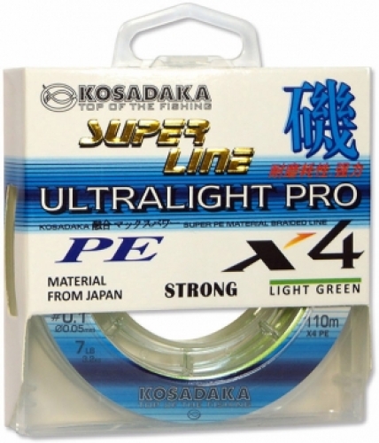 Шнур Kosadaka PE Ultra Pro X4 110м Light Green