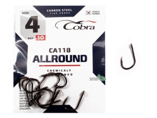 Крючки Cobra Allround CA118 NSB №04