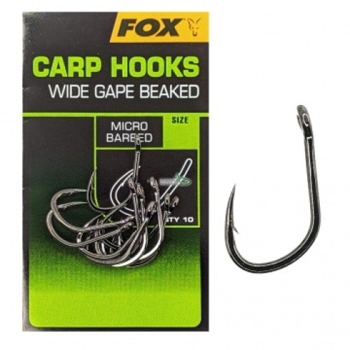 Купить Крючки карповые Fox Carp Hooks Wide Gape Beaked