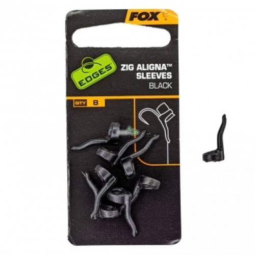 Стрічки для зиг-риг оснасток Fox Zig Aligna sleeves - black, 8шт (CAC470)