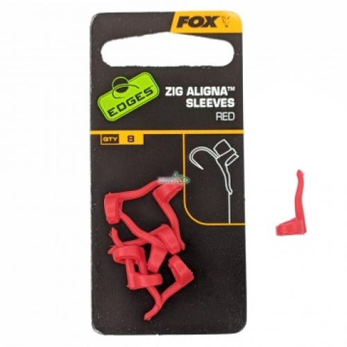 Стрічки для зиг-риг оснасток Fox Zig Aligna sleeves - red, 8шт (CAC468)