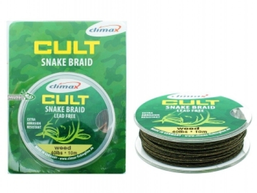 Лідкор Climax Cult Leadcore Snakebraid 10м 40lbs weed